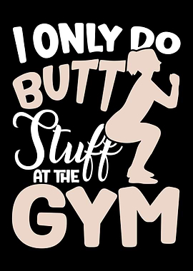 Funny Gym Quote with Woman Squatting