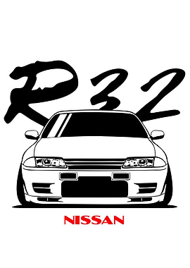 Nissan R32 Skyline Car Art