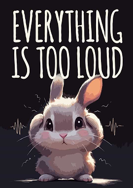 Cute Bunny Covering Ears