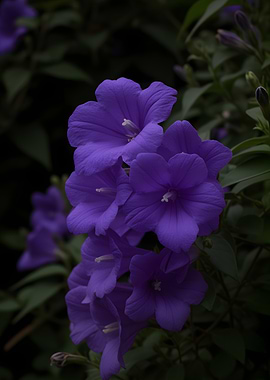 Vibrant Purple Flowers in Bloom