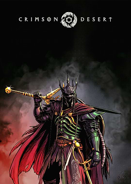 Crimson Desert Knight with Sword