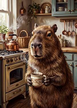 Capybara Coffee Lover