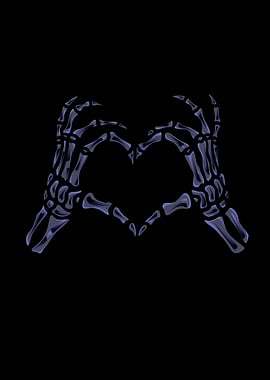 Skeleton Hands Heart Symbol