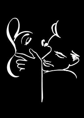 Couple Kissing Silhouette