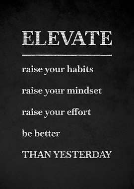 Elevate Your Life Motivational Poster