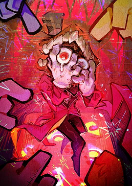 Distorted Circus Character with Eye