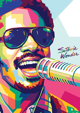 Stevie Wonder Pop Art Portrait