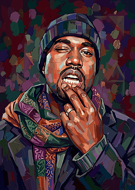 Kanye West Winking Portrait