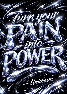 Turn Your Pain Into Power Typography