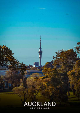Auckland Sky Tower cityscape
