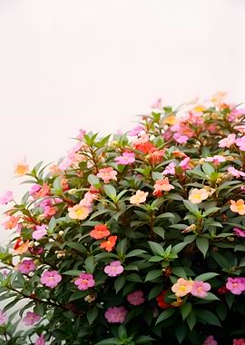 Vibrant Impatiens Flowers in Bloom