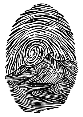 Fingerprint Landscape Art