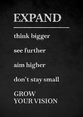 Expand Your Vision Motivational Poster