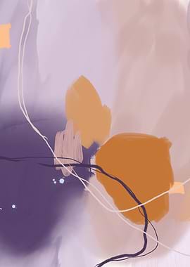 Abstract Watercolor Shapes and Lines