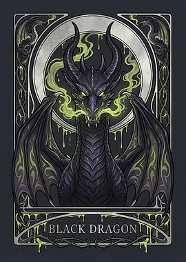 Black Dragon with Green Smoke