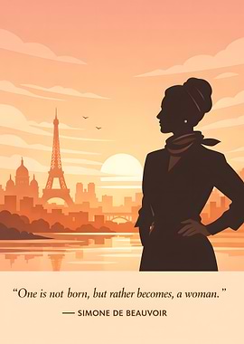 Parisian Silhouette with Quote