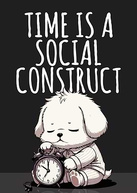 Cute Dog with Alarm Clock