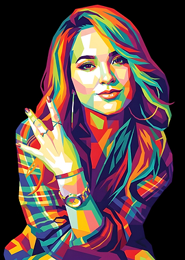 Becky G Colorful Pop Art Portrait