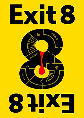 Exit 8 Sign with Map