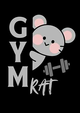 Gym Rat Cute Mouse Lifting Weights