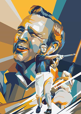 Golfer in Pop Art Style