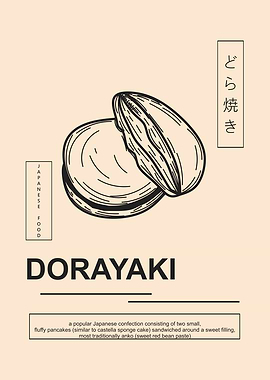 Dorayaki Japanese Food Illustration