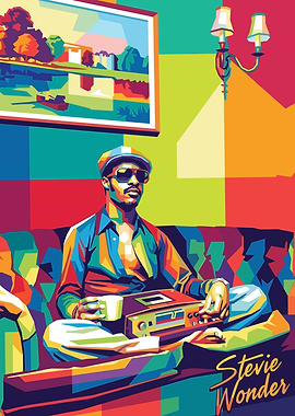 Stevie Wonder Pop Art Portrait