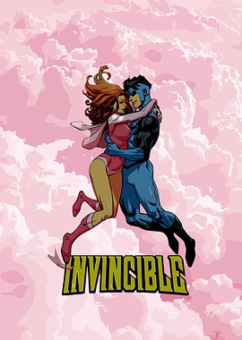 Invincible and Atom Eve Hugging