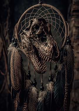Dinosaur Skull Dreamcatcher