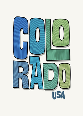 Colorado USA Text Art