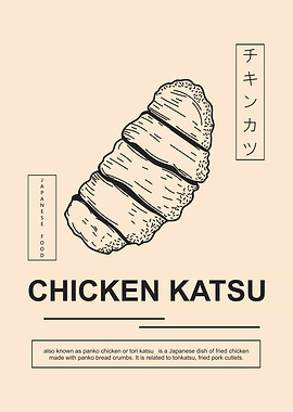 Chicken Katsu Japanese Food Poster