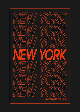 New York Text Art