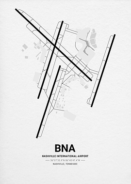 Nashville International BNA Airport Map