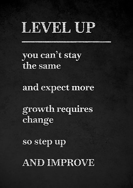 Level Up Inspirational Text v4