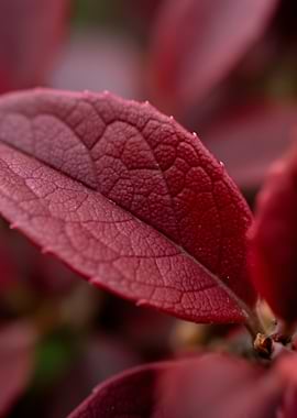 Close-up of a red leaf