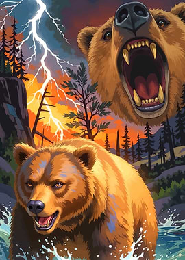 Bears in a Thunderstorm