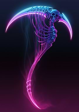 Neon Skeleton Scythe