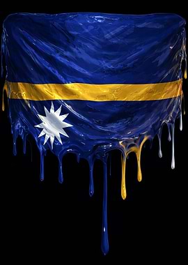 Dripping Nauru Flag