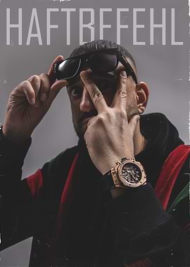 Haftbefehl Portrait with Sunglasses