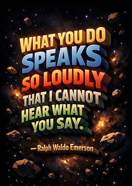 Ralph Waldo Emerson Quote in Space
