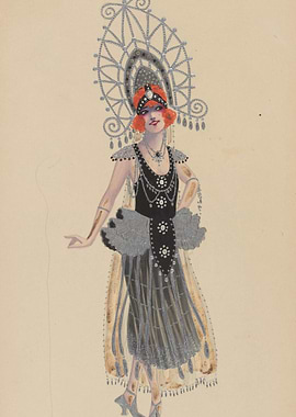 Art Deco Flapper Costume Design