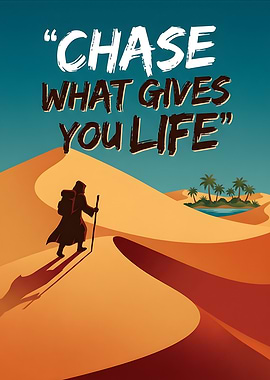 Desert traveler chasing life