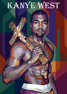 Kanye West Pop Art Portrait