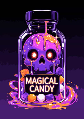 Magical Candy Skull Jar