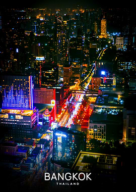 Bangkok Cityscape at Night
