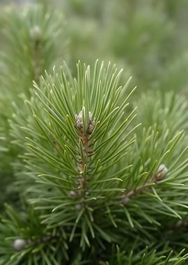 Pine Tree Needles and Buds