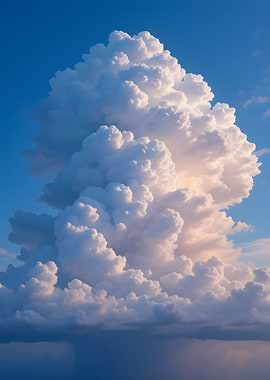 Towering Cumulonimbus Cloud at Sunset