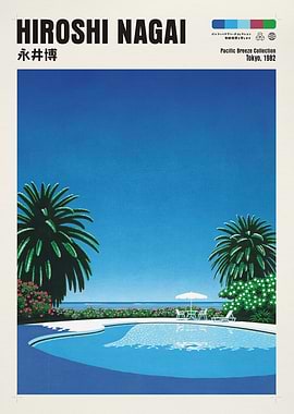 Hiroshi Nagai Poolside Artwork