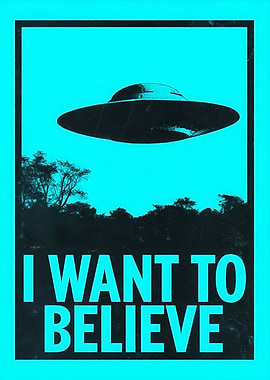 I Want to Believe UFO Poster