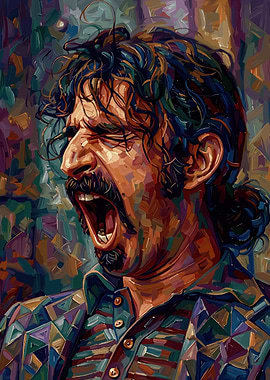 Frank Zappa Yawning Portrait